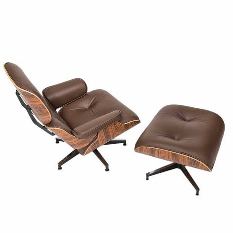 Eames Lounge Chair and Ottoman (Truffle)